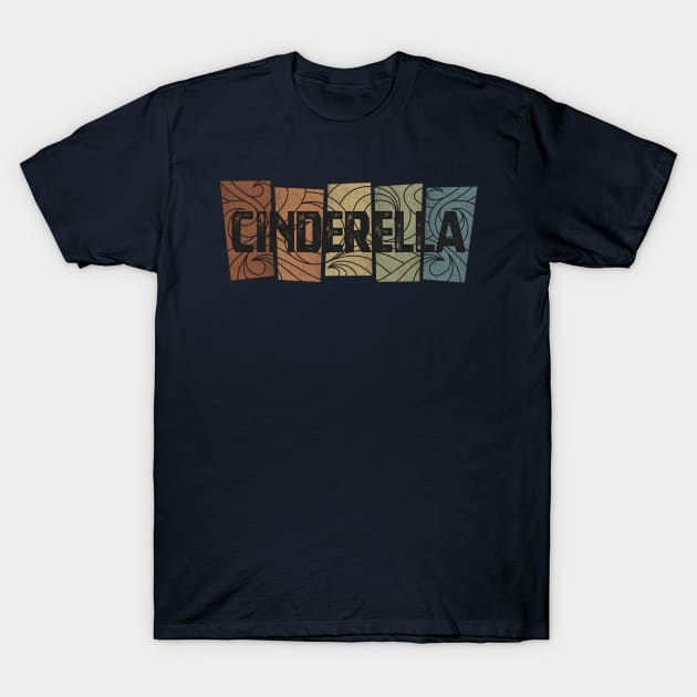 Cinderella Retro Pattern T-Shirt by besomethingelse